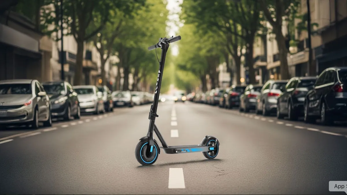 Detail řídítek a displeje elektrokoloběžky AERIUM Maxride T500