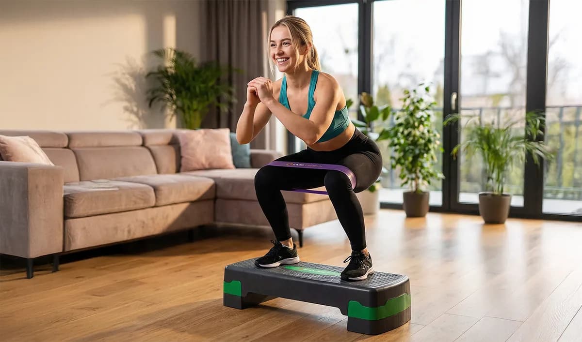 Domácí fitness pomůcky 2026: jak cvičit s gumami, vibrační plošinou a dalšími