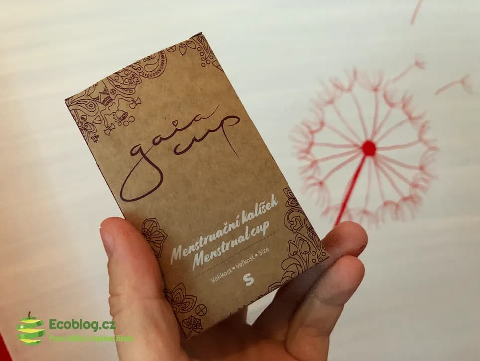 Balení menstruačního kalíšku Gaia Cup z e-shopu Econea