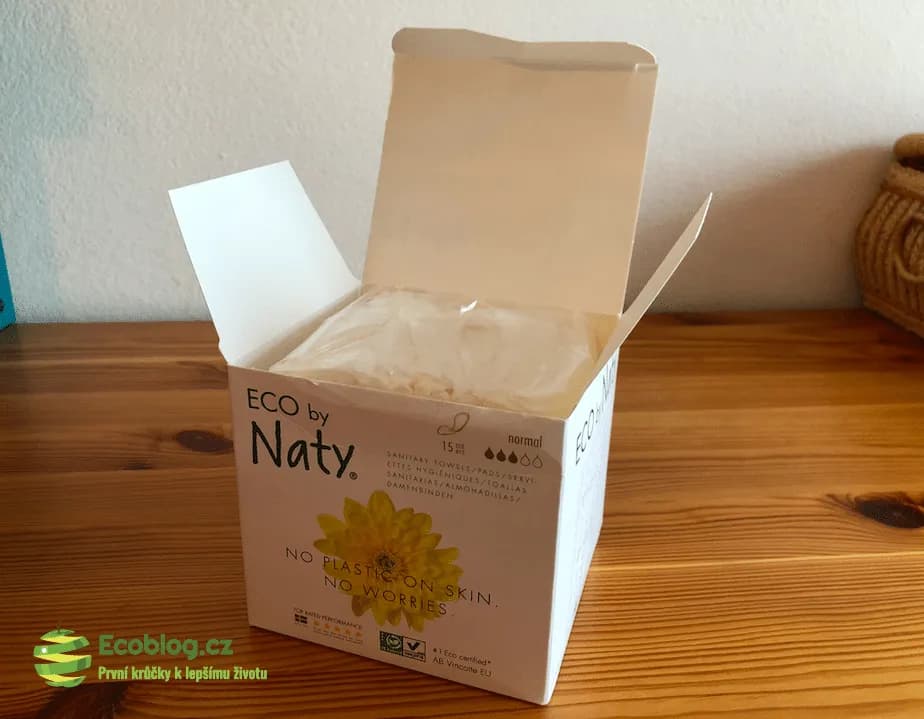 Detail materiálu eko vložek Naty bez chemie a parfému