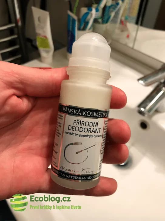 Pánský přírodní deodorant Nobilis Tilia, balení a aplikace, recenze