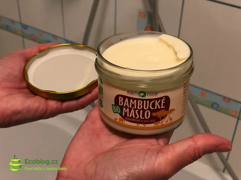 Purity Vision bambucké máslo nanesené na pokožku, test