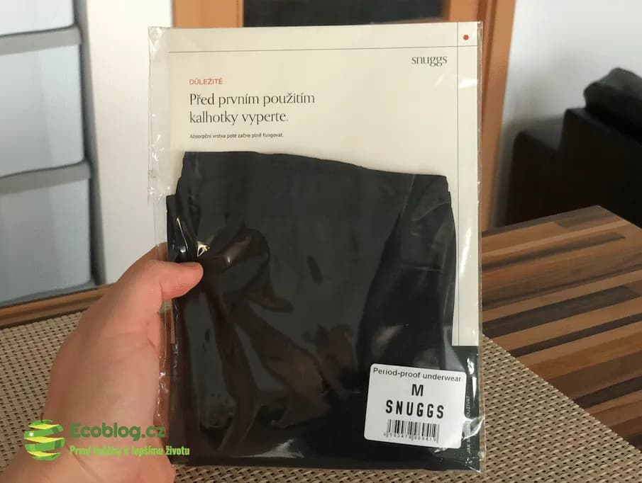 Snuggs menstruační kalhotky, detail tenké absorpční vrstvy