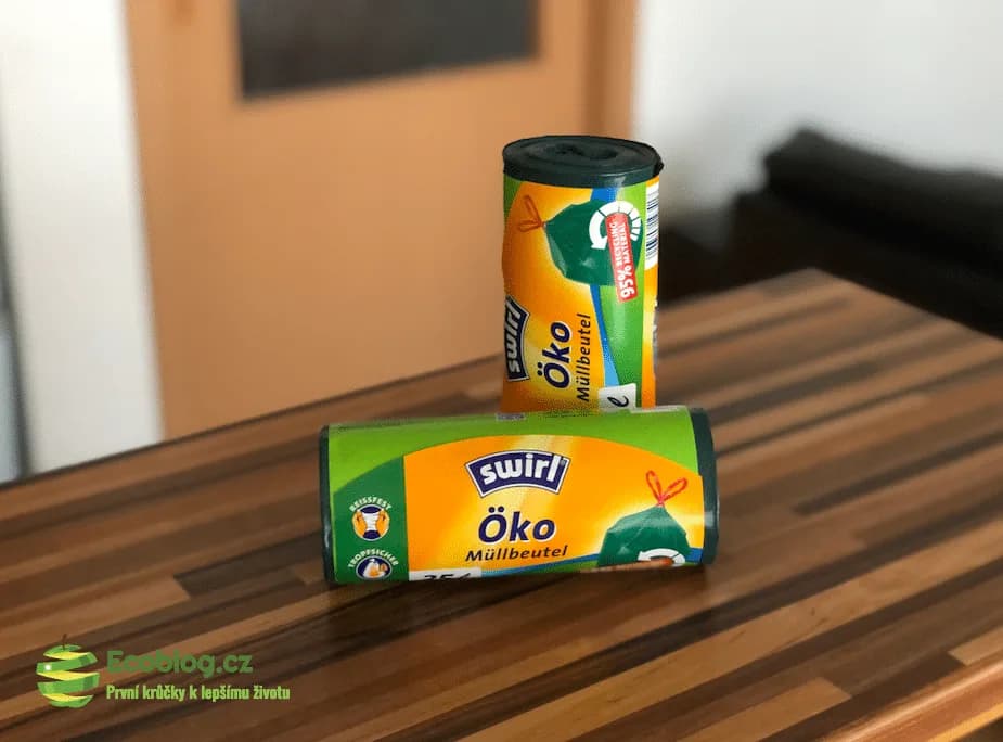 Swirl pytle na odpad z recyklovaného plastu se zatahovací šňůrkou