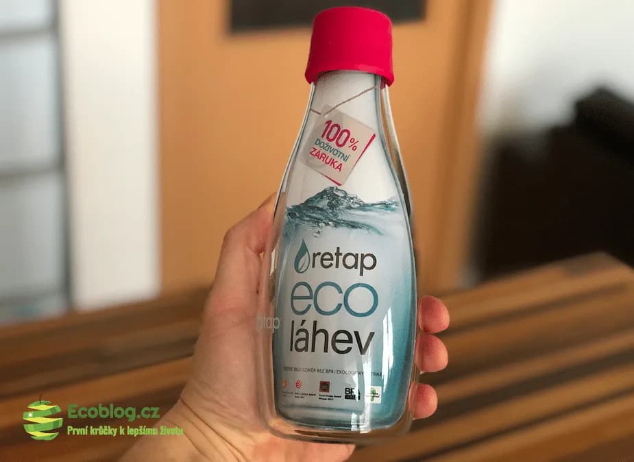 Skleněná láhev na vodu Retap, čistý skandinávský design
