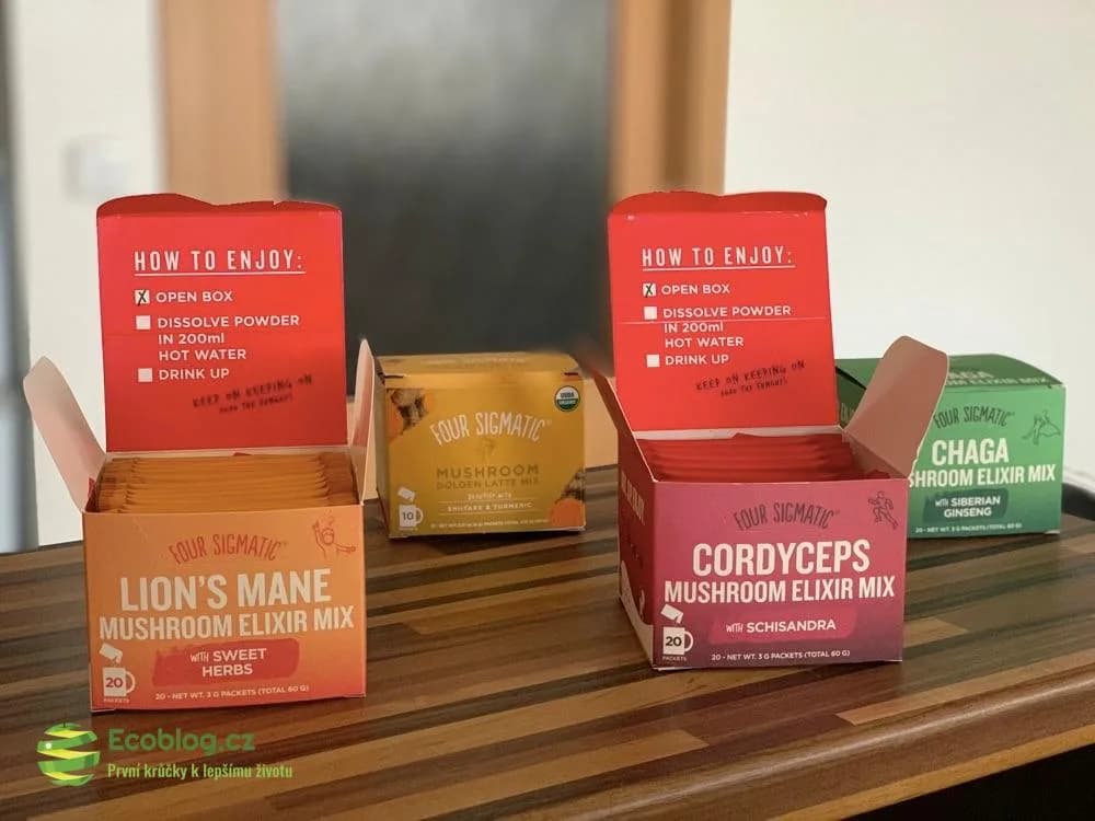 Four Sigmatic recenze 2026: zkušenost s chaga, reishi, cordyceps a lion's mane