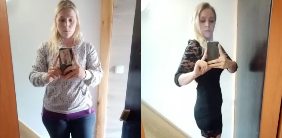 KetoMix před a po, fotky proměny zákaznice po keto dietě