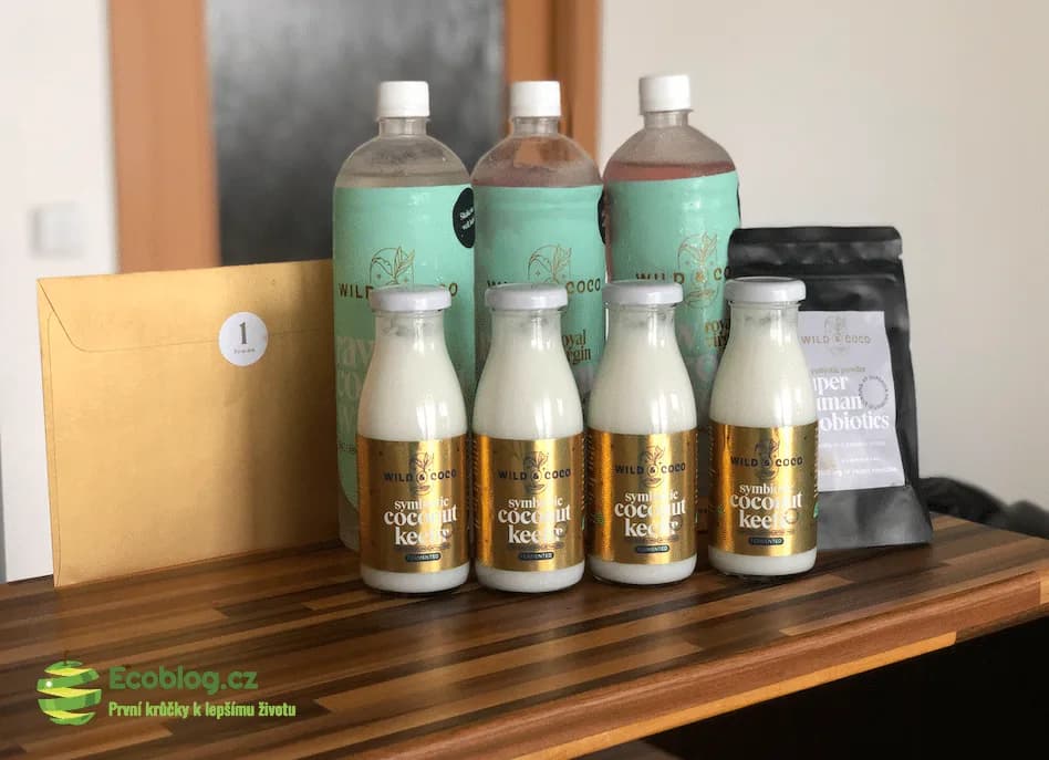 Kokosový detox Wild & Coco: kefíry, kokosová voda a probiotika z 3denního balíčku