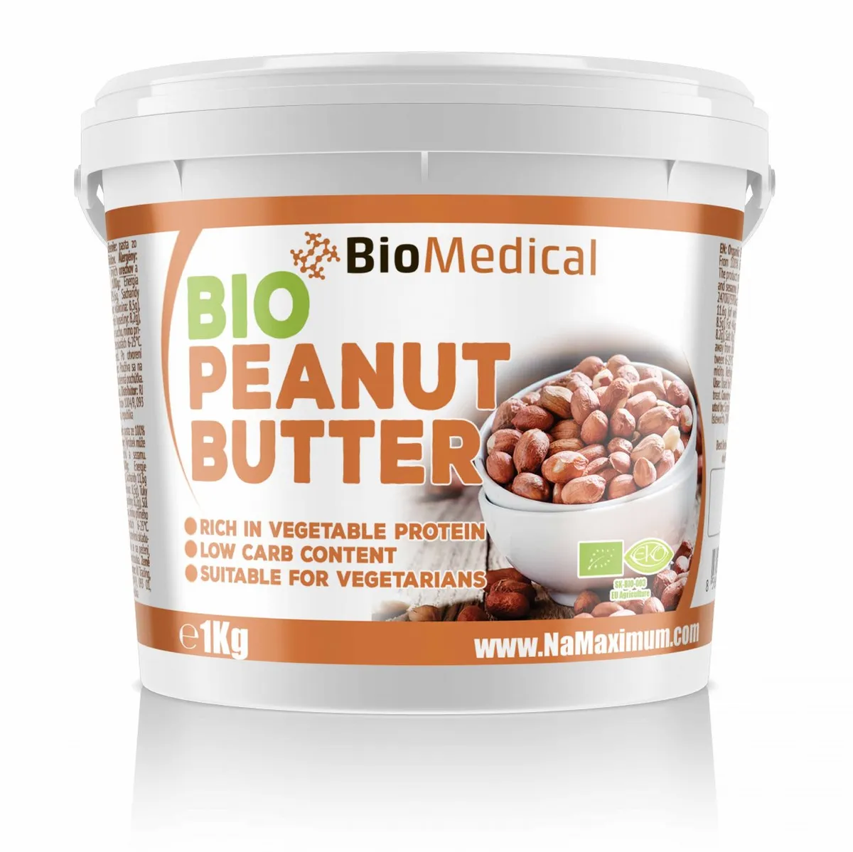 Bio arašídové máslo z nesolených arašídů z e-shopu NaMaximum