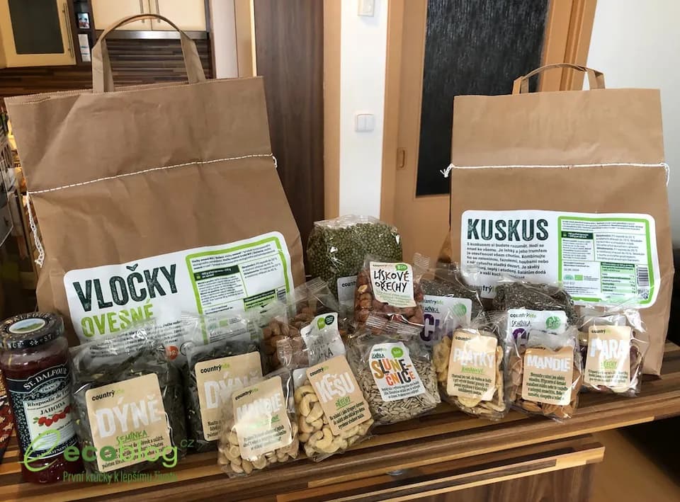 Biopotraviny, vločky a sypké zboží z e-shopu Country Life