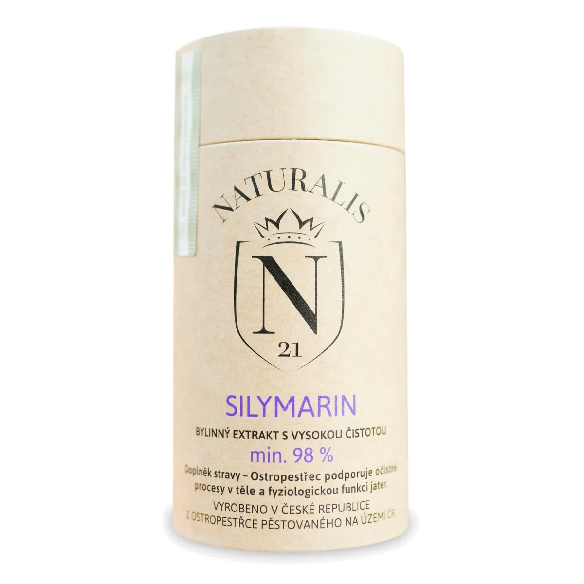 Naturalis Silymarin min. 98 %, bylinný extrakt z ostropestřce
