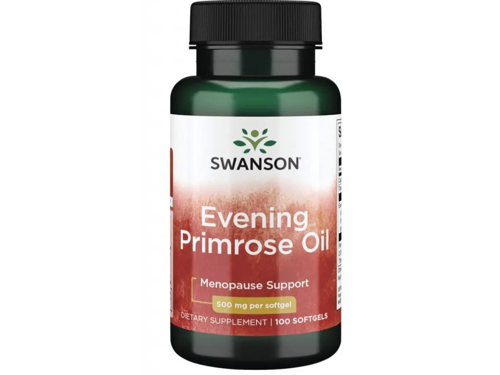 Swanson Evening Primrose Oil, pupalkový olej 500 mg na softgel