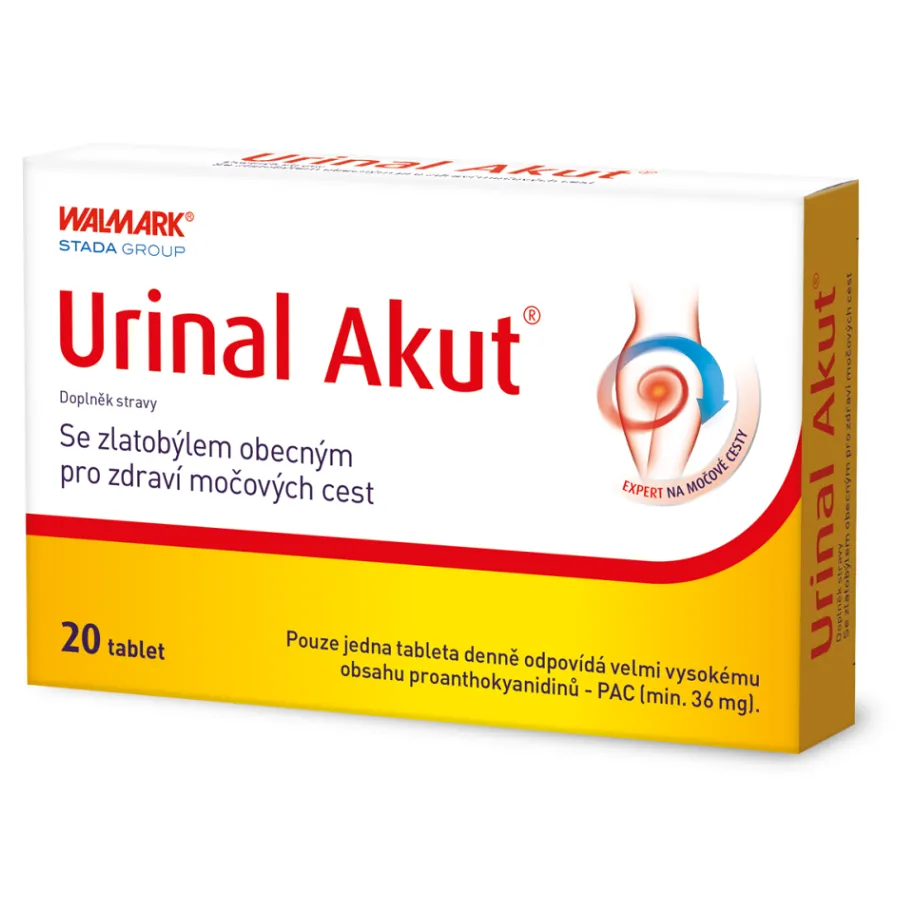 Walmark Urinal Akut s brusinkami a zlatobýlem