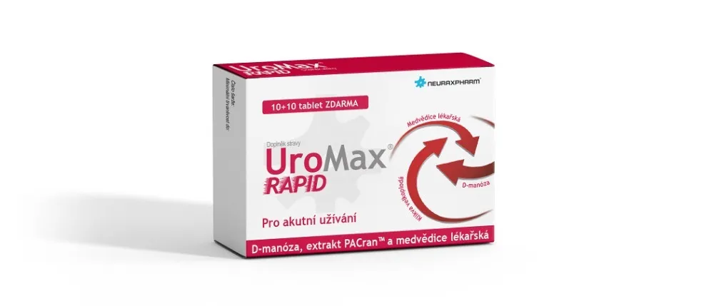 Uromax Rapid s medvědicí, brusinkami a D-manózou