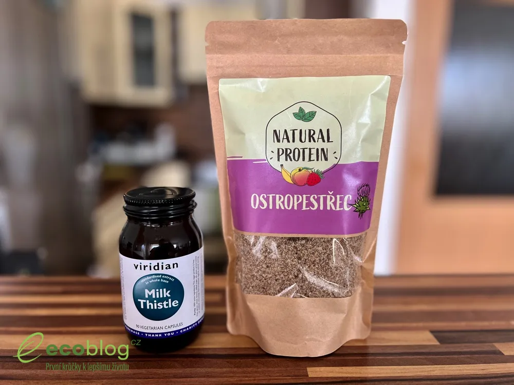 Viridian Milk Thistle a mletý ostropestřec NaturalProtein vedle sebe