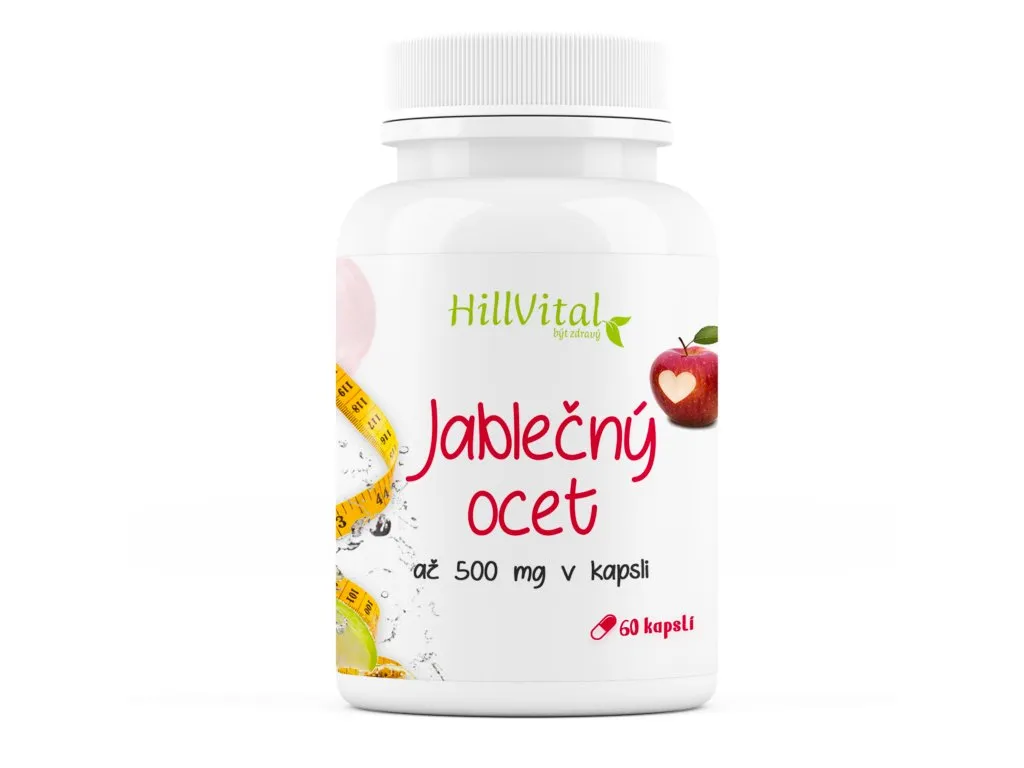HillVital Jablečný ocet, až 500 mg v kapsli