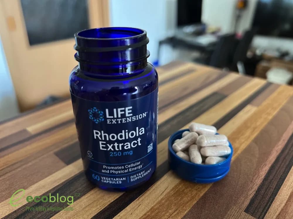 Life Extension Rhodiola Extract 250 mg v kapslích