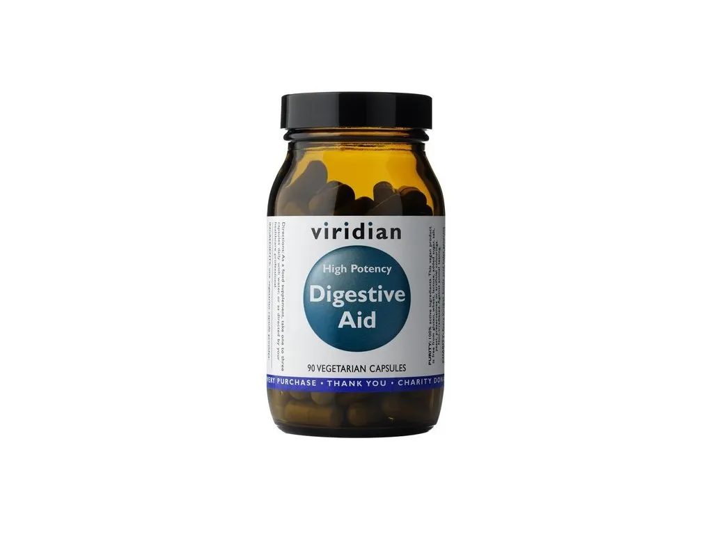 Viridian High Potency Digestive Aid balení 90 kapslí