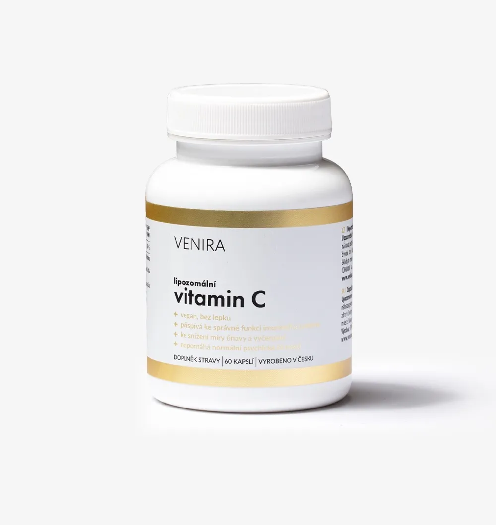 Venira lipozomální vitamín C v kapslích pro postupné uvolňování