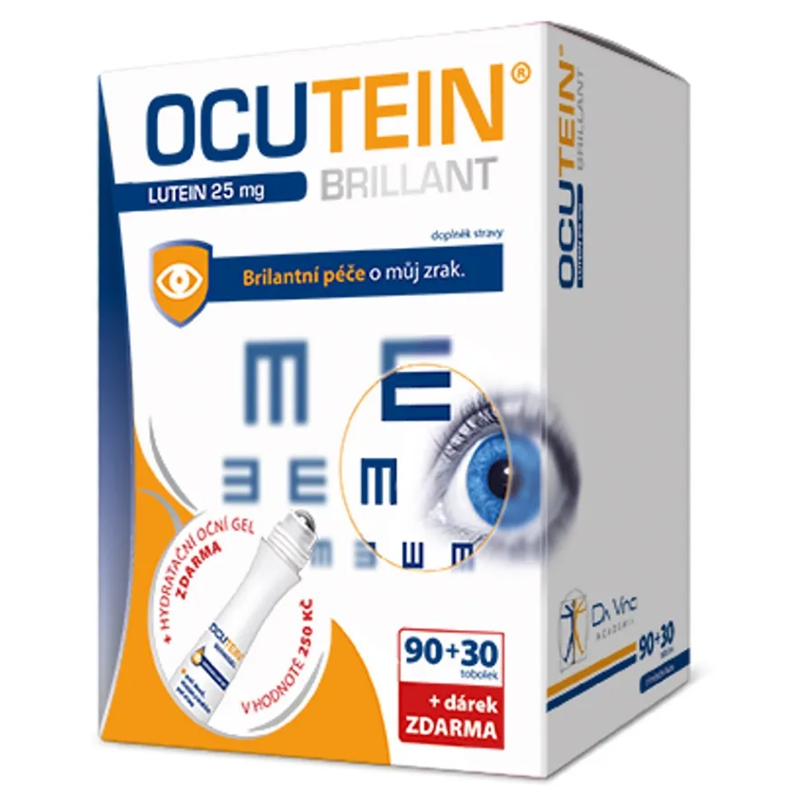 Ocutein Brillant s luteinem 25 mg, balení 90 plus 30 tobolek