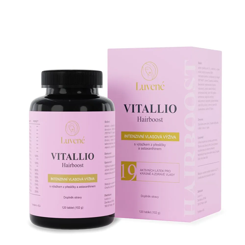 VITALLIO Hairboost vitamíny na vlasy v balení 120 kapslí