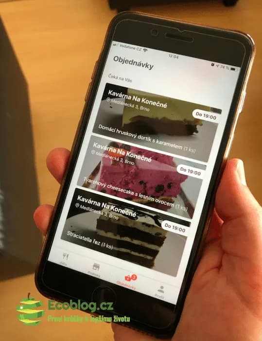 Potvrzení objednávky dezertů v aplikaci Nesnězeno