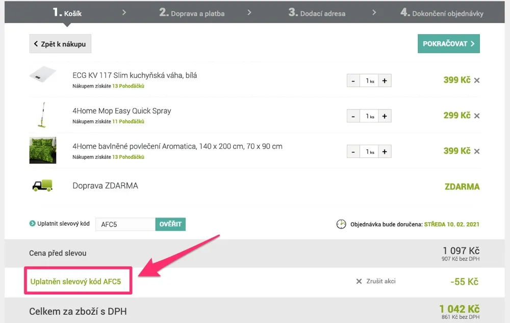 4home recenze, zkušenost a test e-shopu s bytovými doplňky