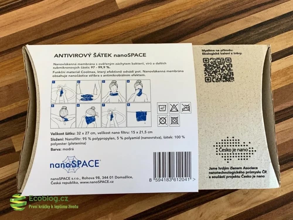 Nano šátek nanoSPACE jako ochrana proti smogu a pylu ve městě