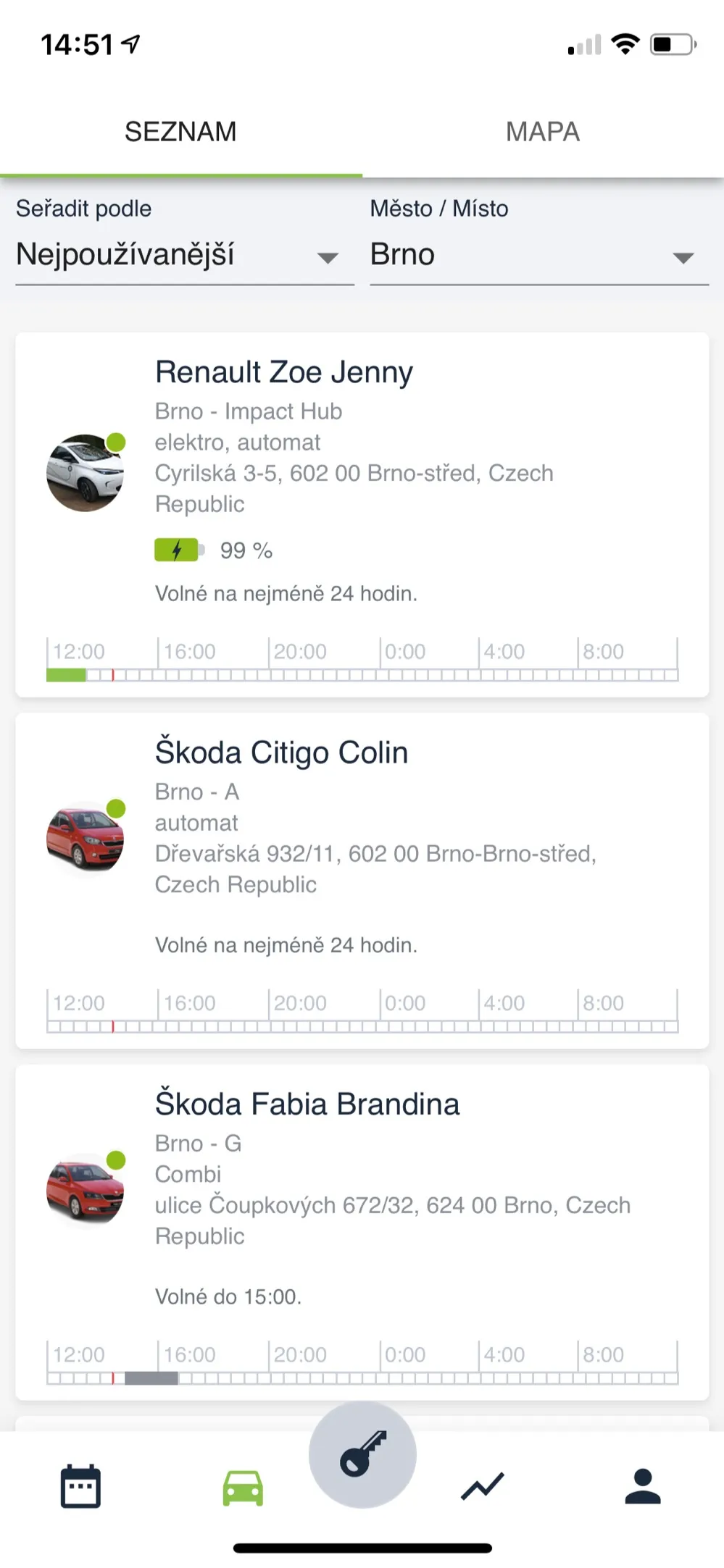 Registrace a ovládání carsharingu Autonapůl přes mobilní aplikaci