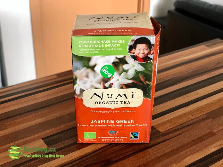 Numi Jasmine Green recenze: zelený čaj s jasmínem z Biooo (2026)
