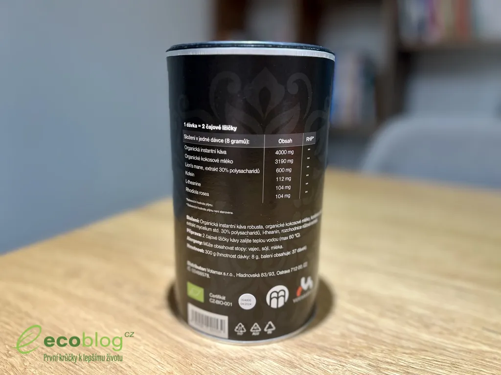BrainMax Adaptogenic Coffee, instantní houbová káva od české značky BrainMax