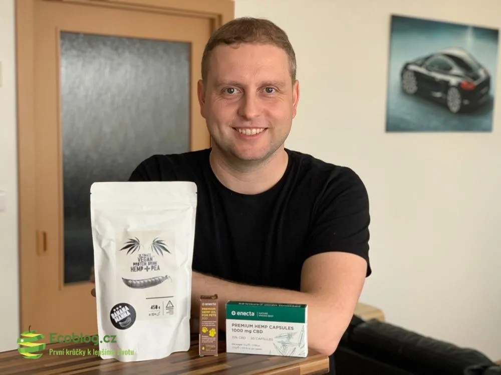 Vybrané konopné produkty Canatura připravené k testu