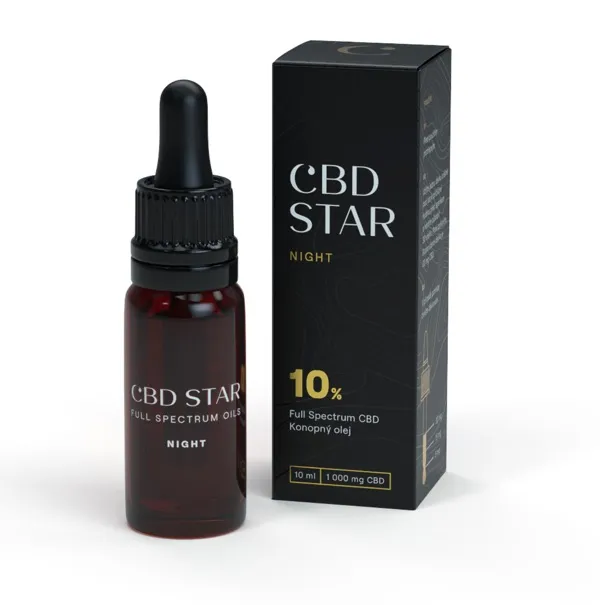 CBD Star olej Night vhodný na večer a podporu spánku