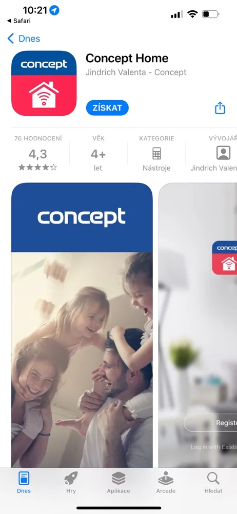 Displej čističky vzduchu Concept CA2000 s indikací kvality vzduchu