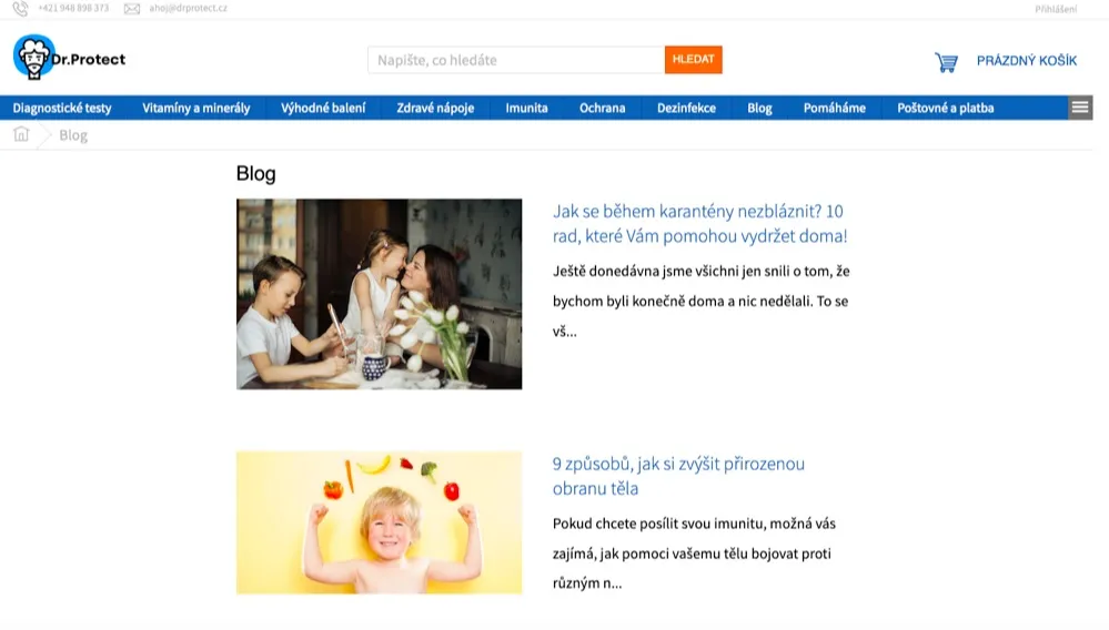Blog e-shopu Dr. Protect se zdravotnickými články