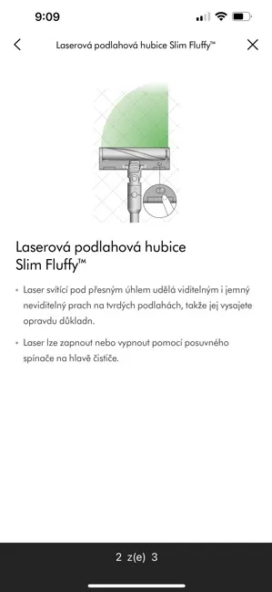 Vysávání podlahy s tyčovým vysavačem Dyson V12 Detect Slim