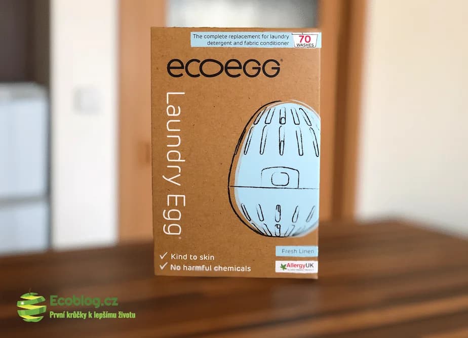 Ecoegg prací vajíčko s minerálními peletkami připravené k praní bez pracího prášku