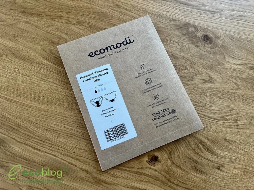 Detail menstruačních kalhotek Ecomodi z bambusové viskózy