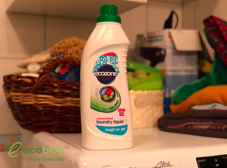 Ecozone univerzální prací gel, detail balení s certifikací Ecocert