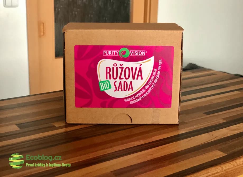 Purity Vision Růžová sada rozbalená: čtyři BIO produkty z damašské růže
