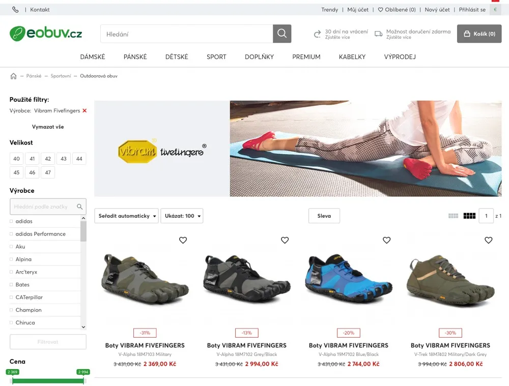 Podrážka Megagrip prstových bot Vibram FiveFingers