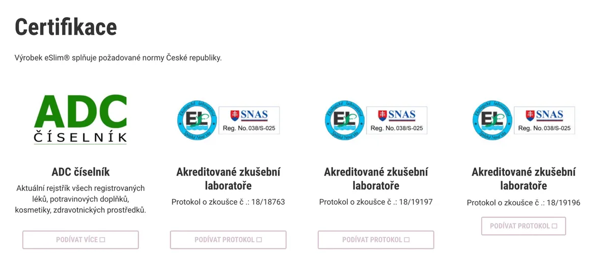 eSlim: Co od tablet na hubnutí reálně čekat