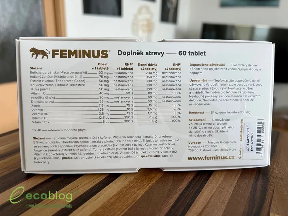 Žena spokojená s užíváním přírodního doplňku Feminus