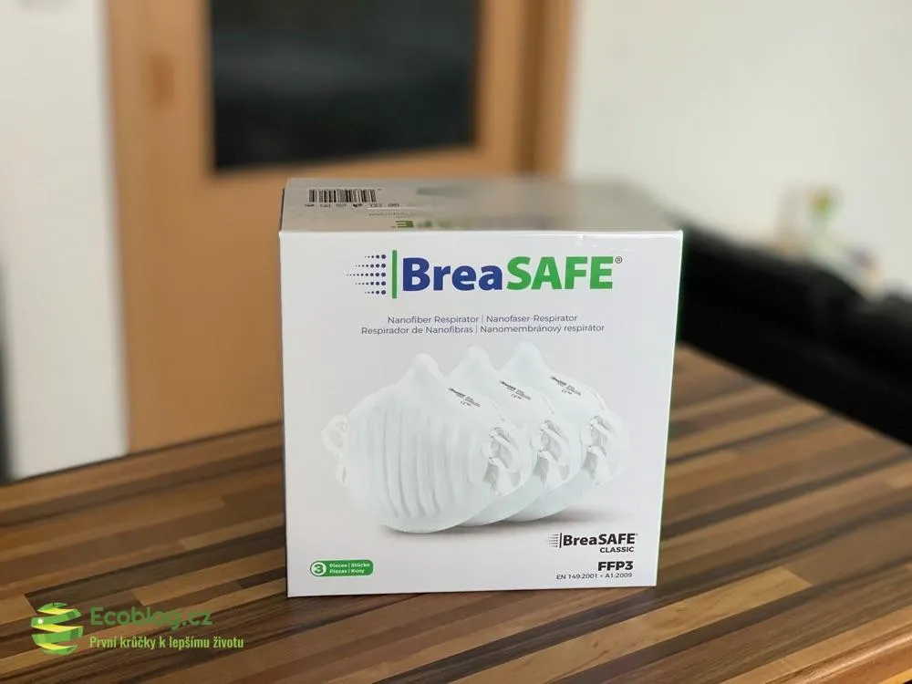 Nano FFP3 respirátor BreaSAFE nanoSPACE při testování