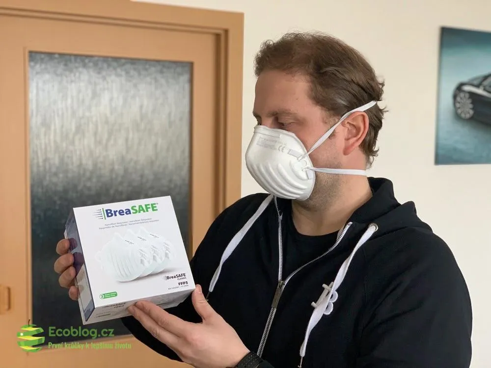 Nano FFP3 respirátor BreaSAFE nanoSPACE detail upínacích pásků