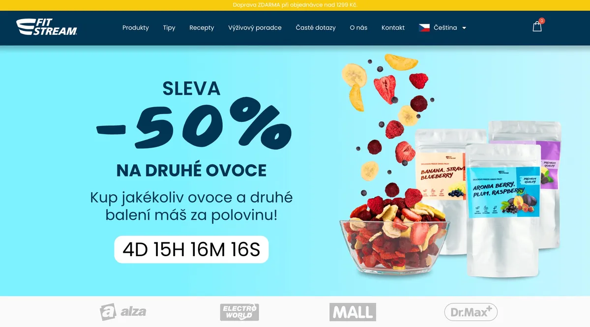 FitStream přenosný mixér a kaše Quick Oats připravené k testu