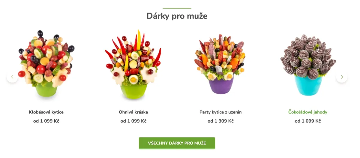 Frutiko e-shop s nabídkou jedlých kytic a dárků