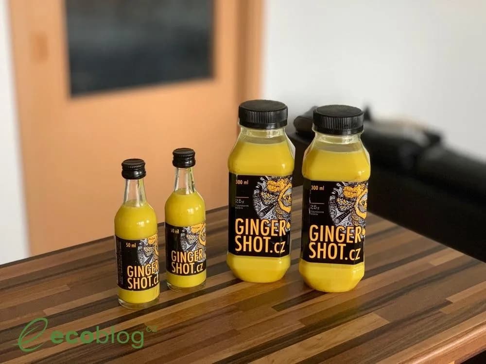 Kompletní zásilka Ginger Shot s velkými i malými lahvičkami