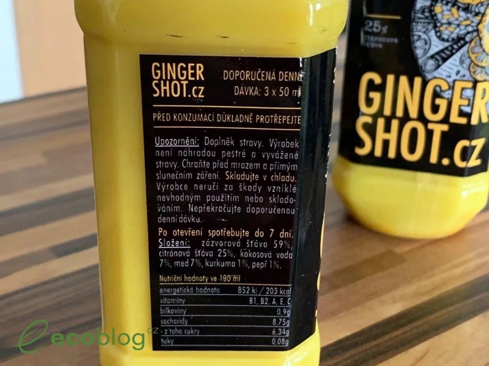 Ginger Shot: Klady a zápory z mého testu