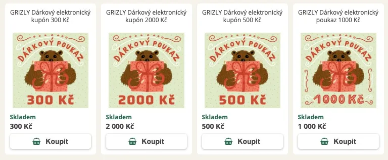 Grizly: Cena a věrnostní program